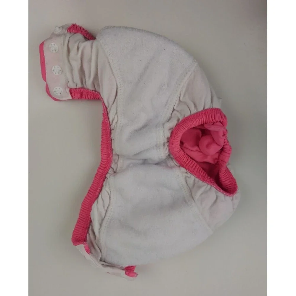 Wonder Nation Swim Diaper Pink Bows Size 3-6 Months Snap Closure